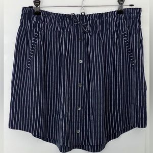 Joie Wendolyn Stripe Silk Drawstring Waist Skirt